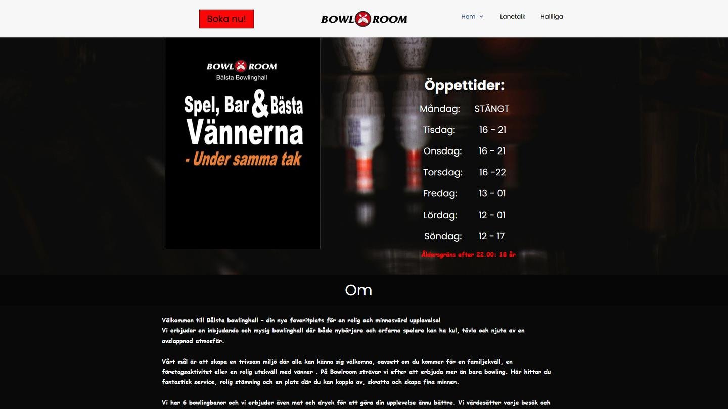 Bowl Room - Bowlinghall interiör