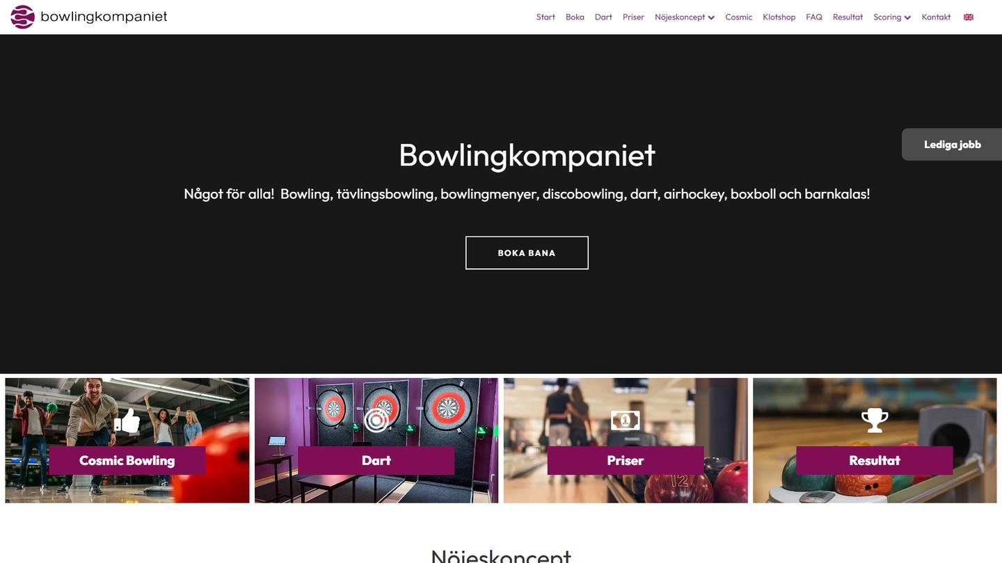 Bowlingkompaniet i Skellefteå - Bowlinghall interiör