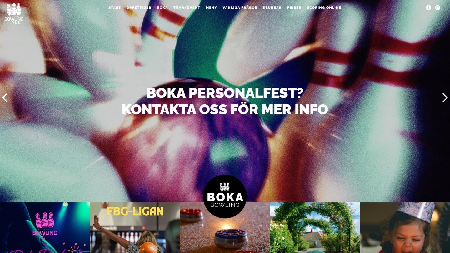 Falkenbergs Bowlinghall - Bowlinghall interiör