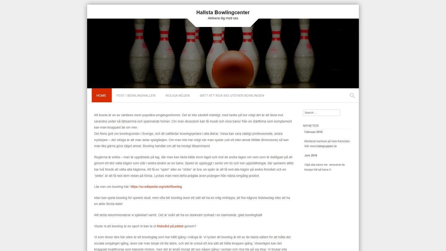 Hallsta Bowlingcenter - Bowlinghall interiör