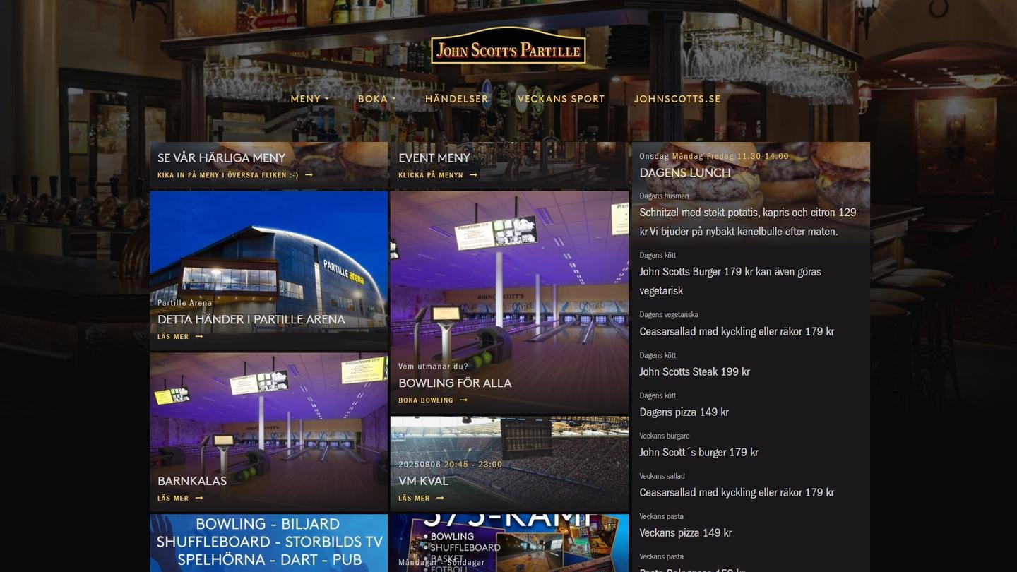 John Scotts Partille - Bowlinghall interiör