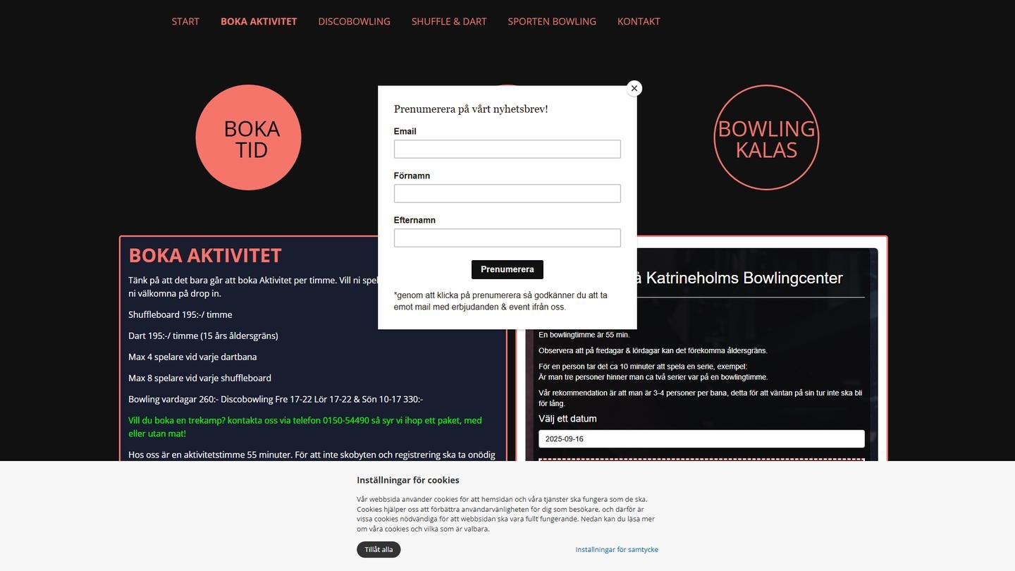 Katrineholms Bowlingcenter AB, Duveholmshallen - Bowlinghall interiör