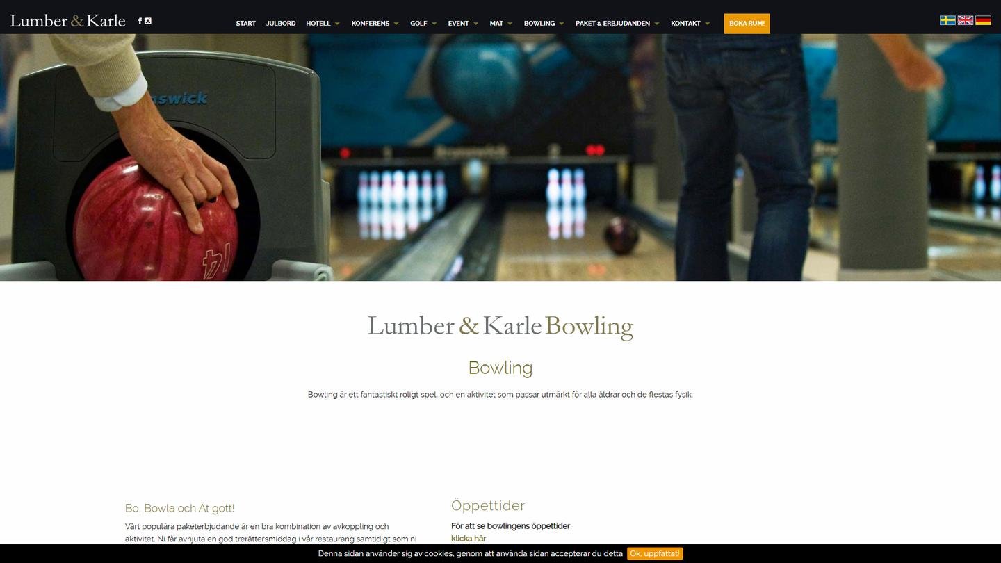 Lumber & Karle Bowling - Bowlinghall interiör