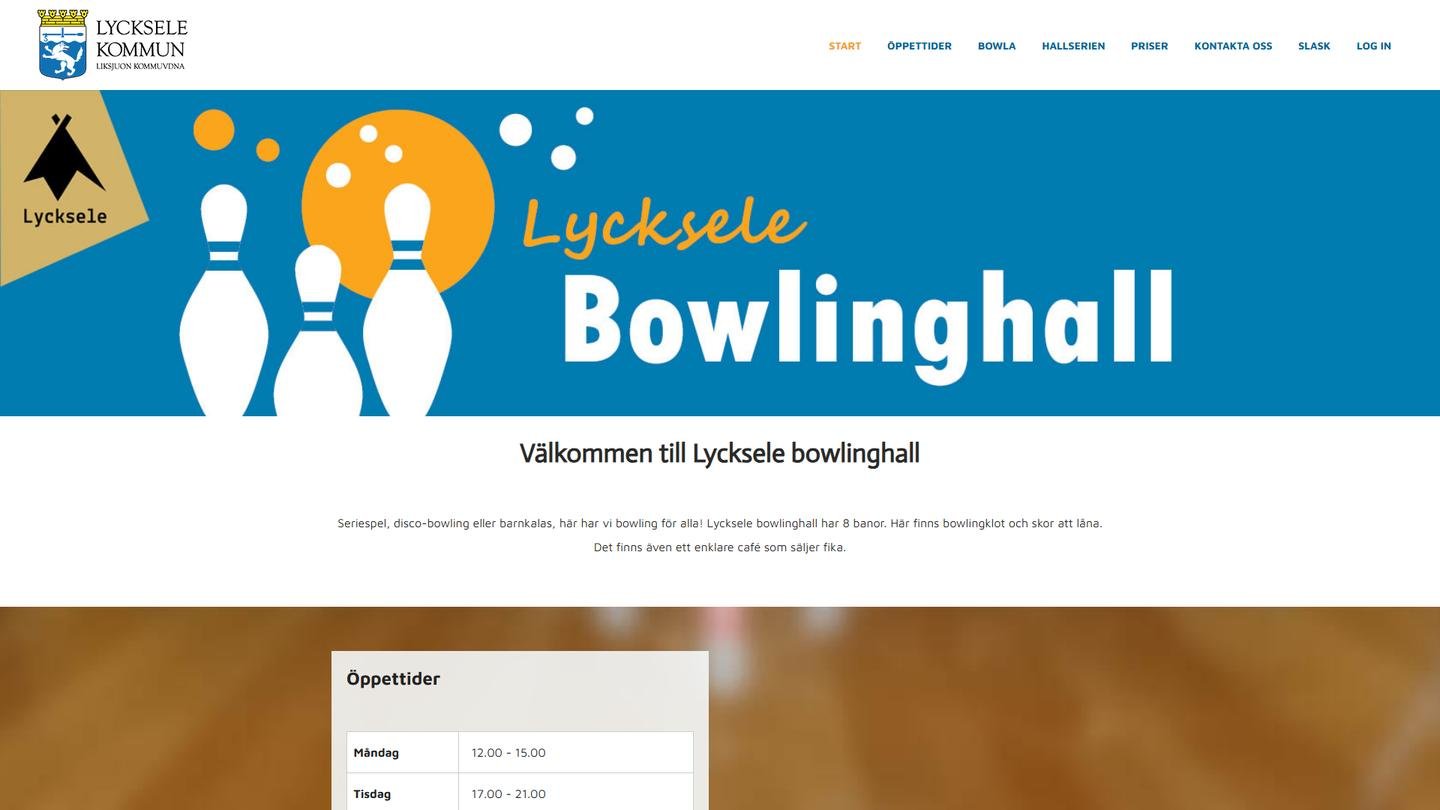 Lycksele Bowlinghall - Bowlinghall interiör