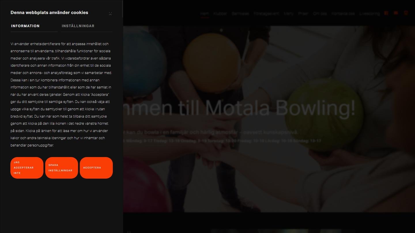 Motala Bowlinghall - Bowlinghall interiör