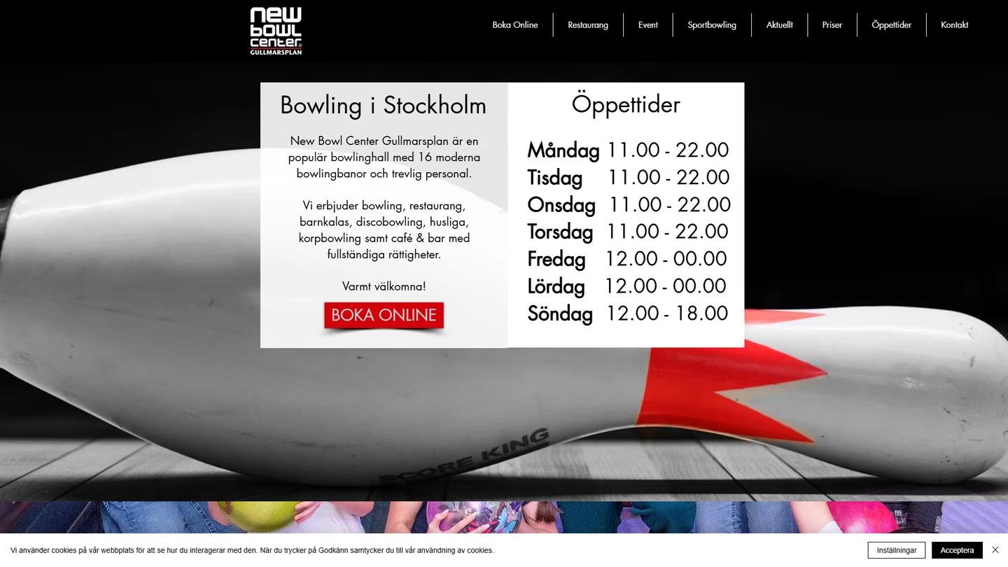 New Bowl Center Gullmarsplan - Bowlinghall interiör