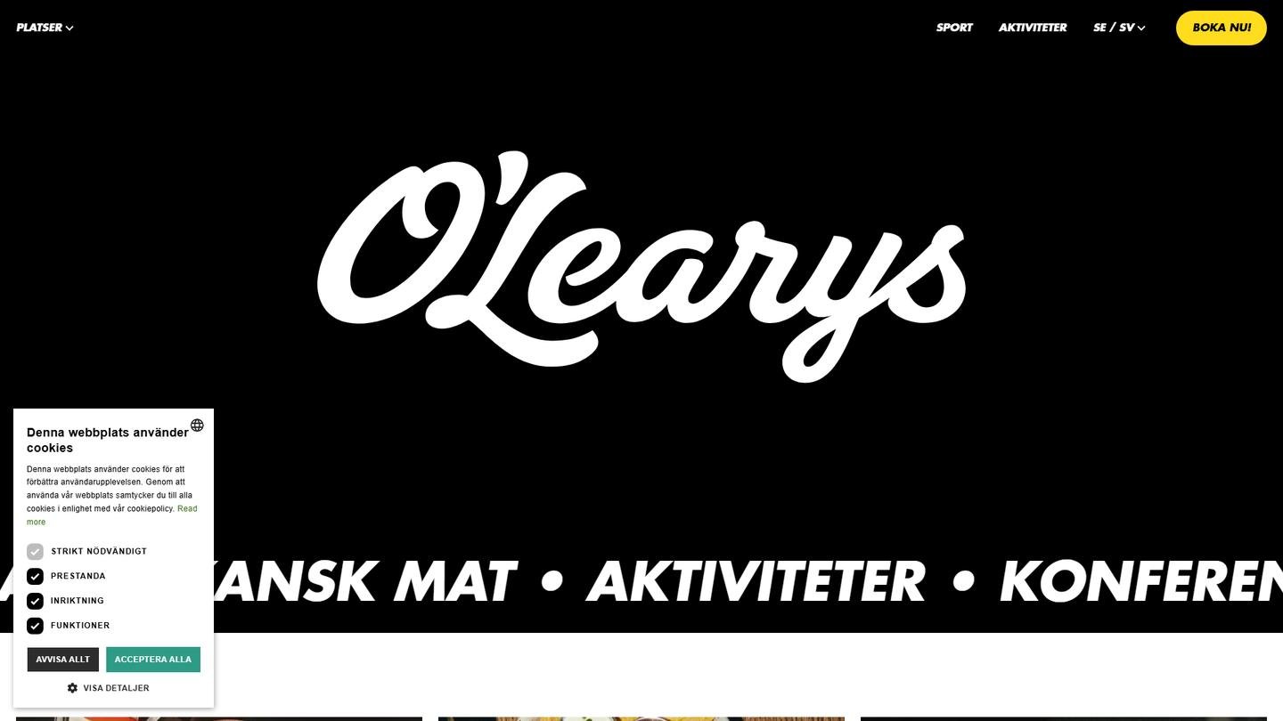 OLearys Askersund - Bowlinghall interiör