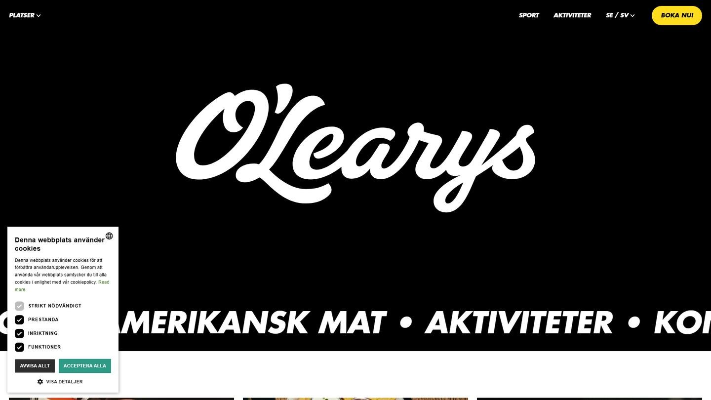 Olearys Borlänge - Bowlinghall interiör