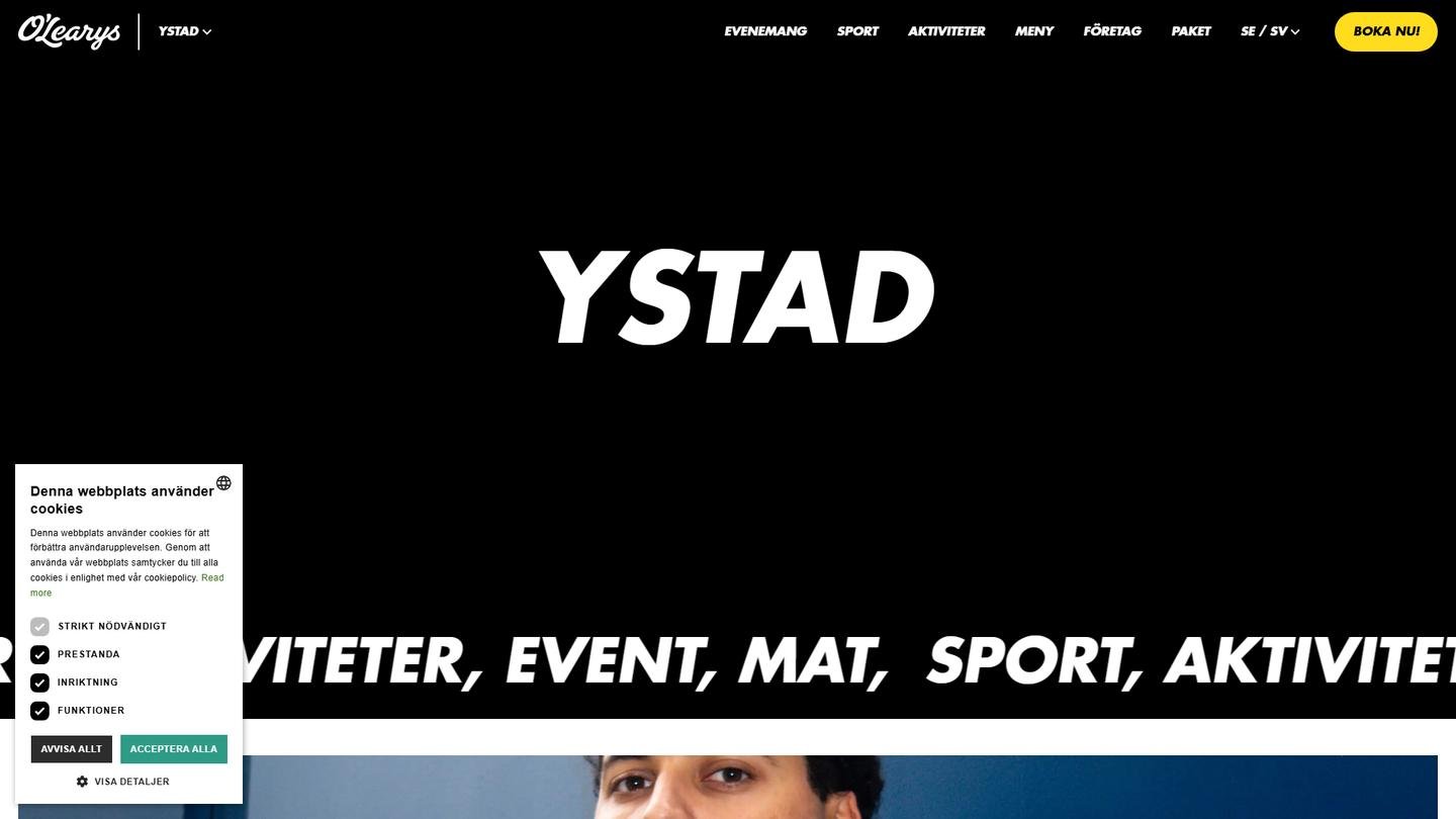 Olearys Ystad Arena Bowling - Bowlinghall interiör