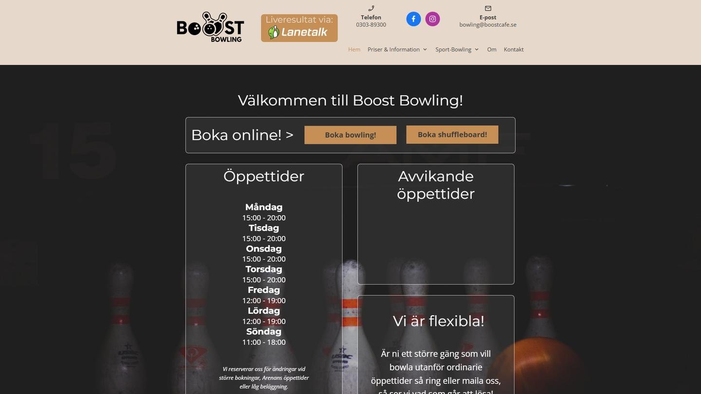 Stenungsund Arena Bowling & Café - Bowlinghall interiör