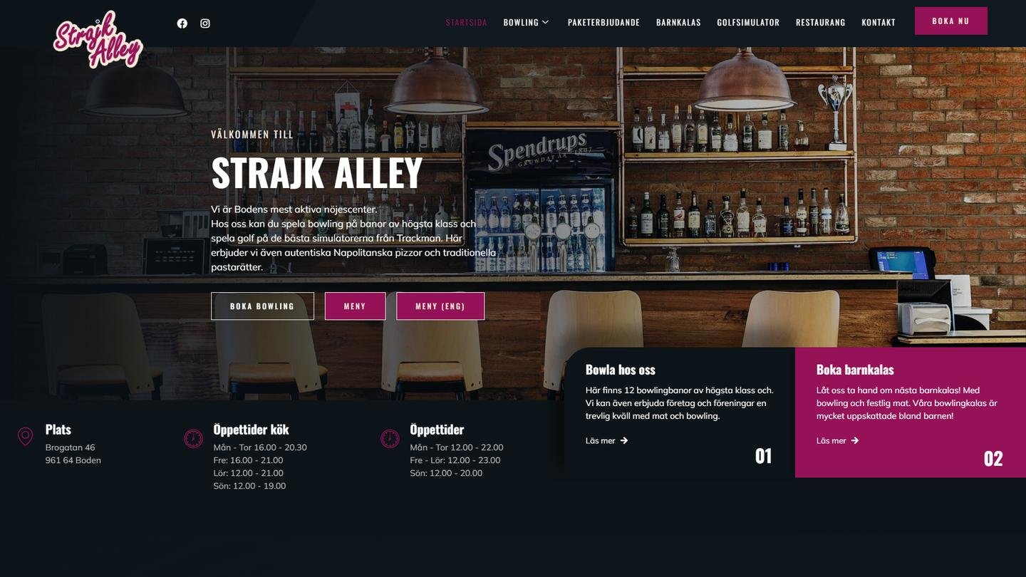 Strajk Alley Bowling - Bowlinghall interiör