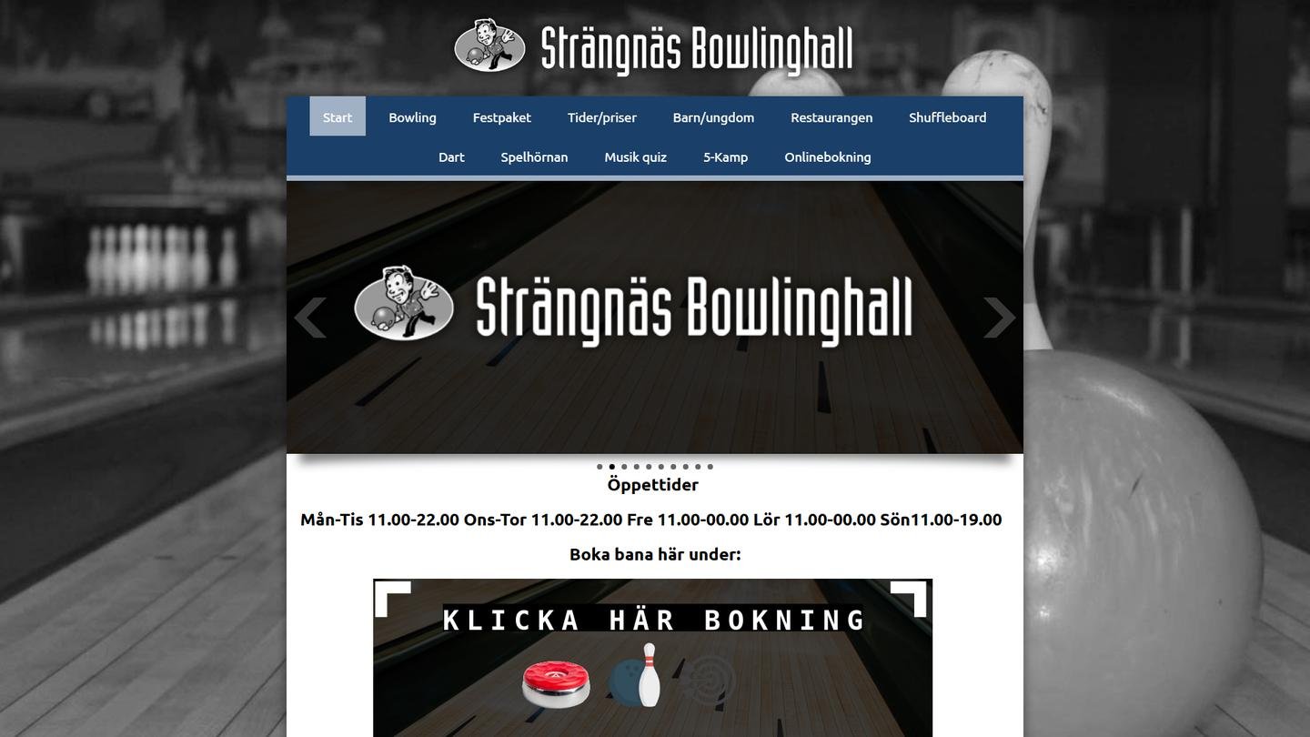 Strängnäs Bowling - Bowlinghall interiör