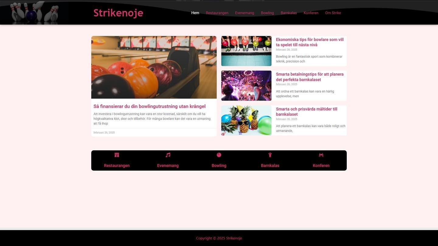 Strike - Bowlinghall interiör