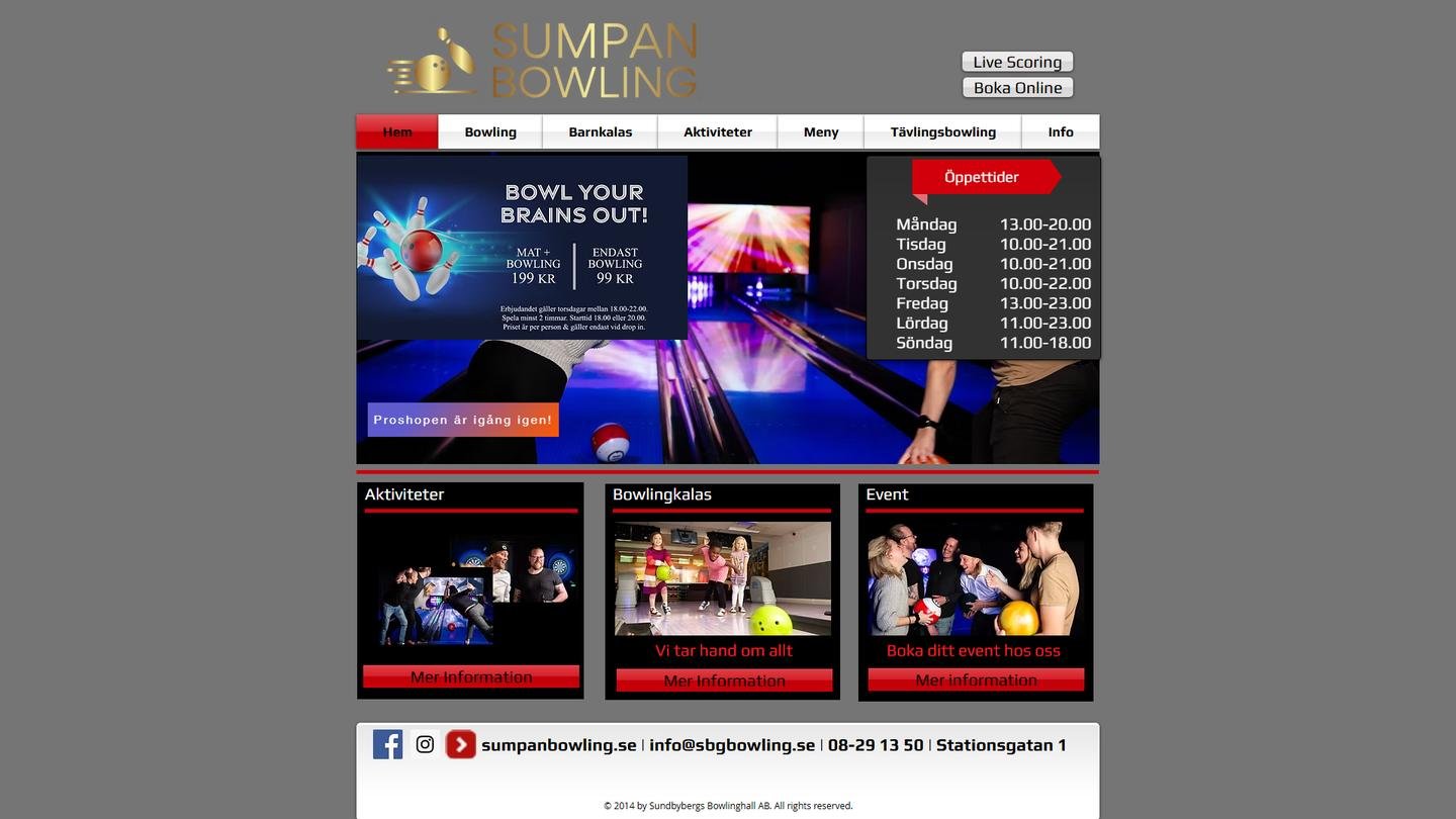 Sundbybergs Bowlinghall - Bowlinghall interiör