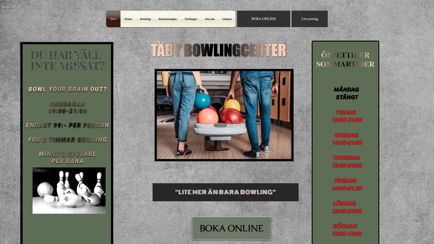 Täby Bowling & Restaurang - Bowlinghall interiör