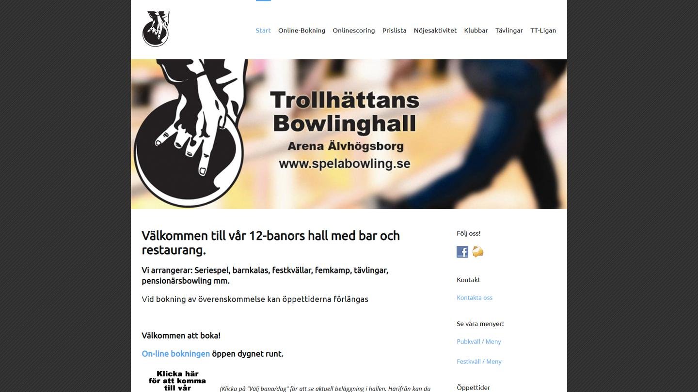 Trollhättans Bowlinghall AB - Bowlinghall interiör