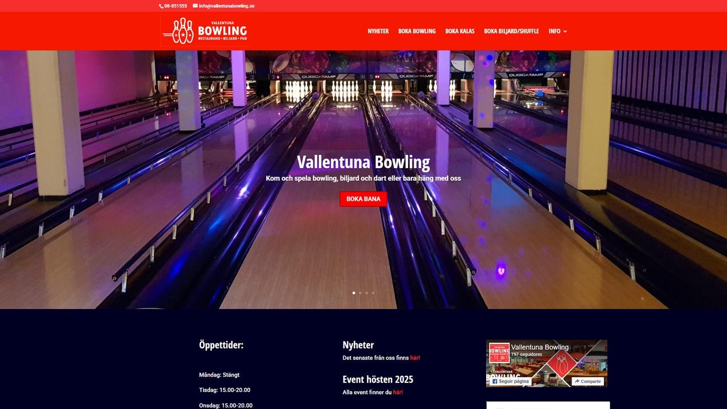 Vallentuna Bowling - Bowlinghall interiör