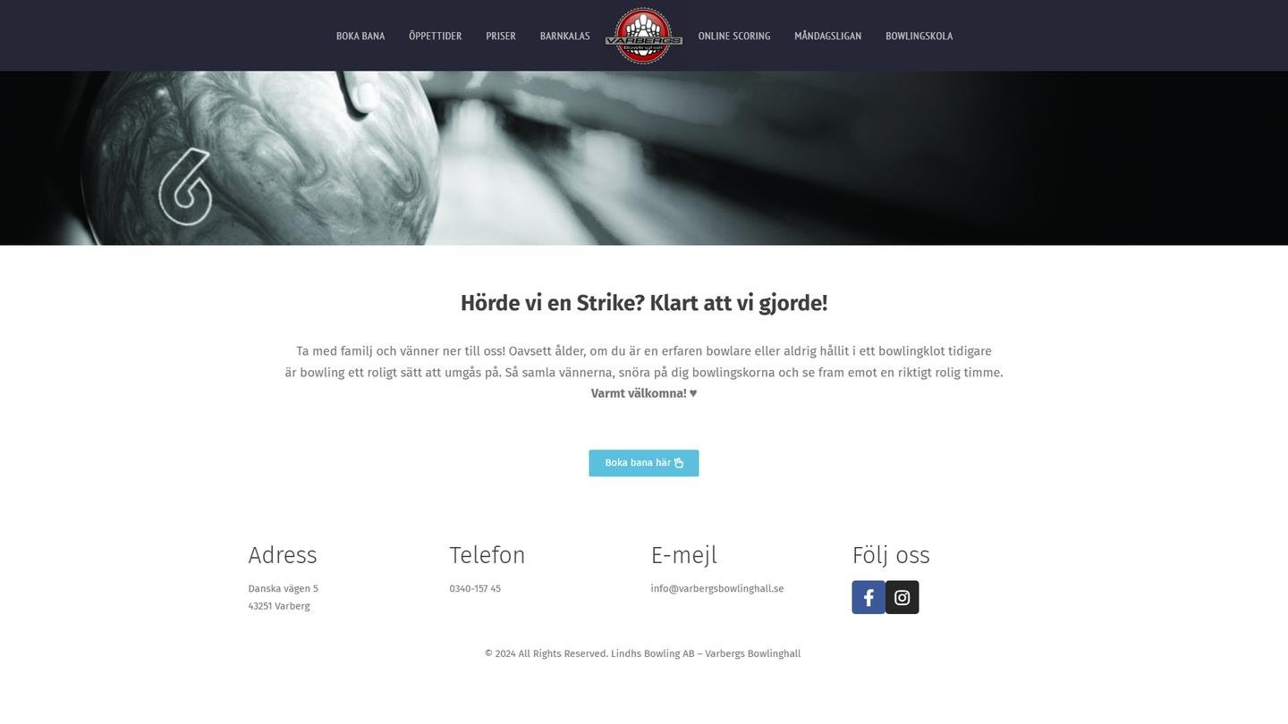 Varbergs Bowlinghall - Bowlinghall interiör